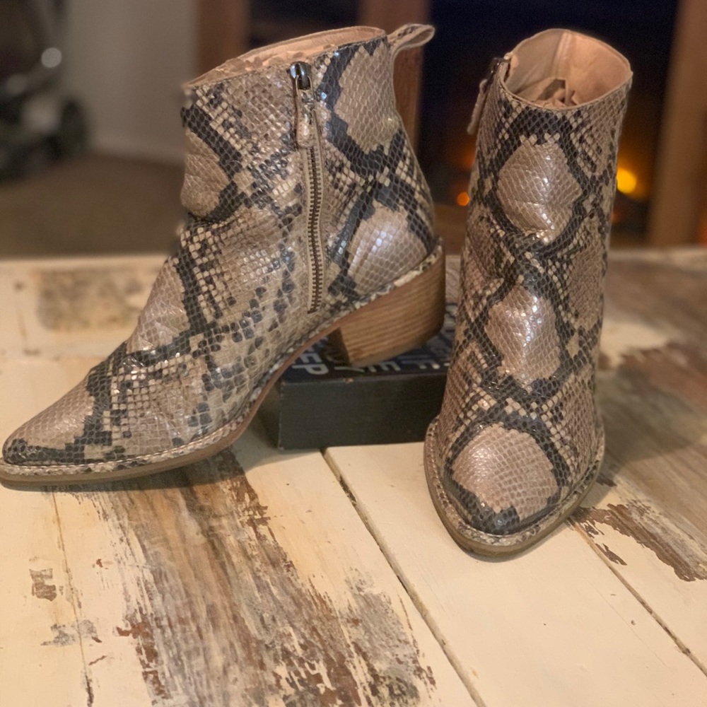 Cole Haan Snakeskin booties